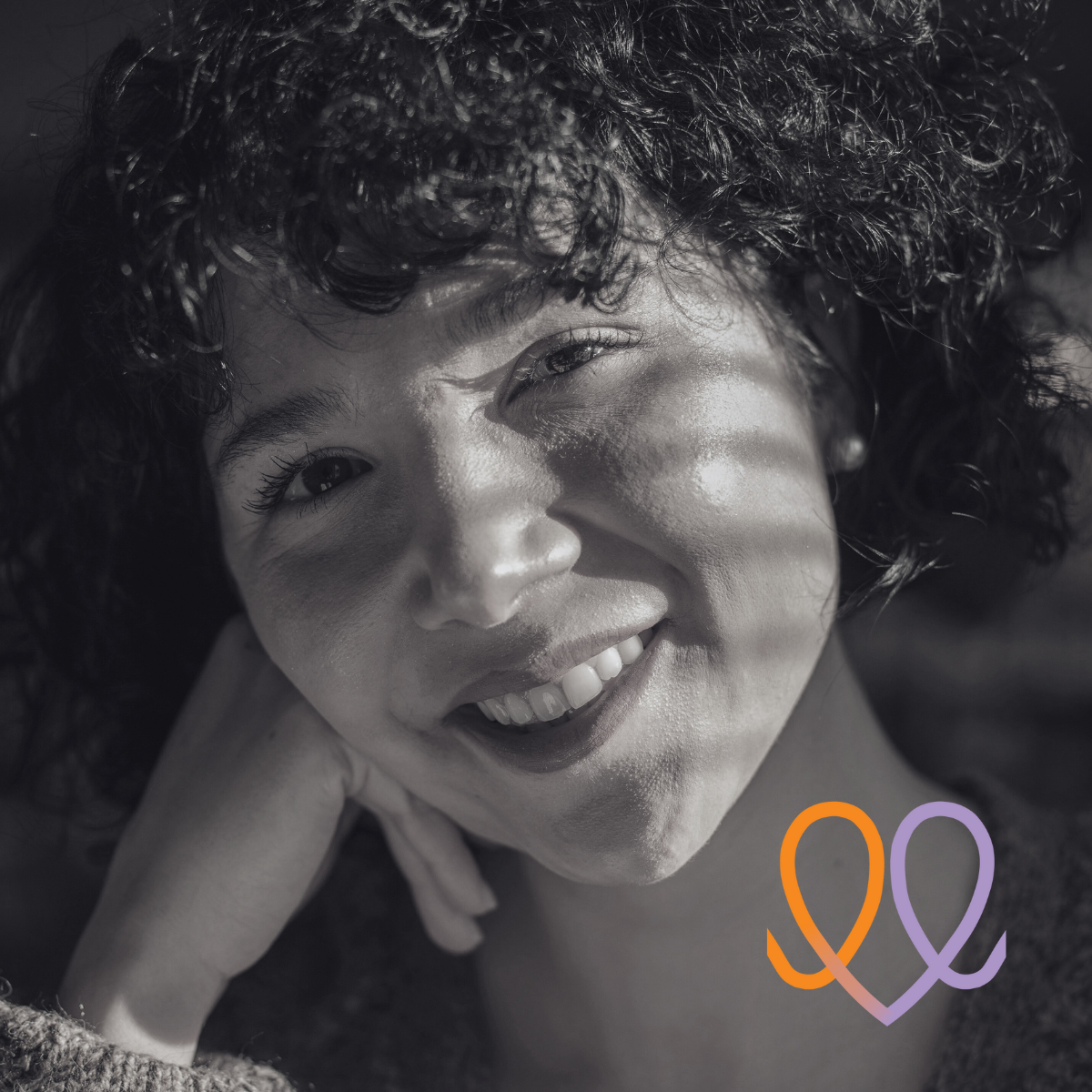 a photo of a woman smiling